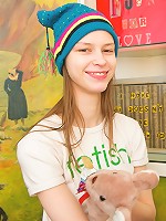 Cute busty teenie stripping