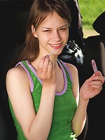 Young couple fucking on the picnic