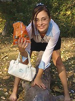 Nutella gets naked on the forest floor