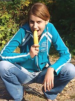 Emily gets intimate with a banana