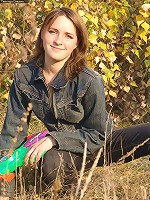 Palina plays in the fields