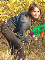 Palina plays in the fields