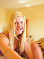 Danielle sucks on a cock