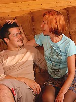 Boy bangs a crazy mom