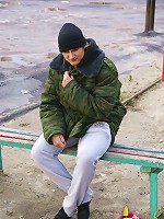 Renata blows a hard cock and rides it with her tight teen pussy