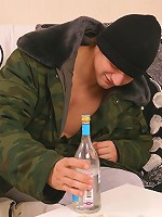 Renata blows a hard cock and rides it with her tight teen pussy