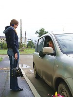 Sexy teen sacrifices her pussy for the guy from the streets