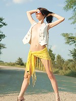 Stunning nude brunette