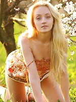 Hottie in top shows pussy