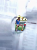 hot horny milf sitting on a park bench with no undies get picked up for some super hot fucking adventure sex pics