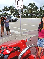2 super hot mini skirt babes get picked up at the beach riding their scooter in this hot 3some fucking hot babe reality pic set
