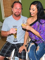 watch this amazing hot ass milf take a sausage deep in her tight sexy zipper undies