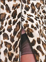 Coat and nylons milf