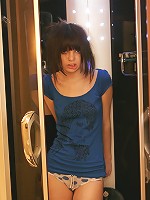 Cute brunette teen gets very wet and horny in shower