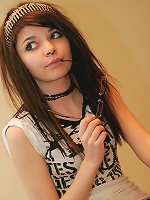 Gorgeous 18yo EMO teen posing and teasing