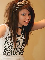 Gorgeous 18yo EMO teen posing and teasing