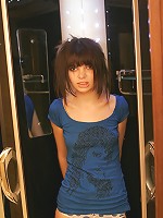 Cute brunette teen gets very wet and horny in shower