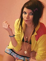 Petite and skinny 18yo teen shows her small tits