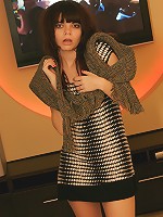 Nude skinny teen Kaira posing in her long scarf