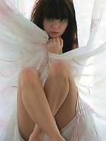 Kaira takes off her blue cotton panties & plays with them