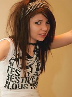Gorgeous 18yo EMO teen posing and teasing