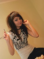 Gorgeous 18yo EMO teen posing and teasing