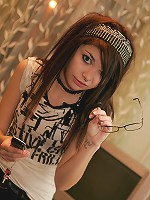 Gorgeous 18yo EMO teen posing and teasing