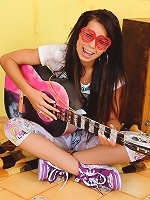 Super cute brunette teen Kiki exposed