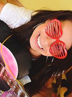 Super cute brunette teen Kiki exposed