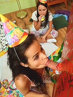 Teen Kiki gets fat male cock as her 18th birthday present