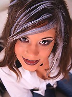 Crazy EMO girl loves cock riding