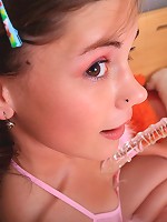 Two sweet and innocent teens kissing & touching