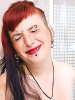 Alt model Marixa cries and poses topless for camera