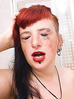 Alt model Marixa cries and poses topless for camera