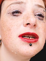 Alt model Marixa cries and poses topless for camera