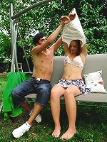 Sara and Kornel are always getting in to trouble at the orchard for slacking off work but the truth is that they just can’t keep their hands off each other! Once they get started they can’t finish until each of them cums!