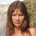 Zemani.com Valeri - Beautiful busty girl poses nude on the pebble beach.